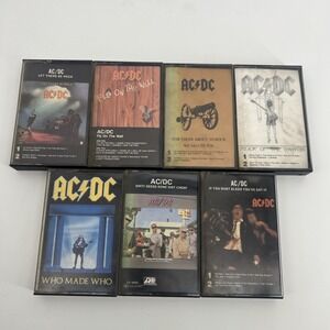 AC/DC Lot Of 7 Cassette Taps
